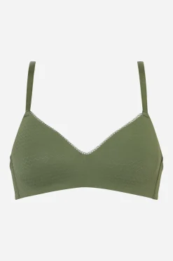 Livera Zigzag Bibi Voorgevormde BH zonder beugel - Bronze green